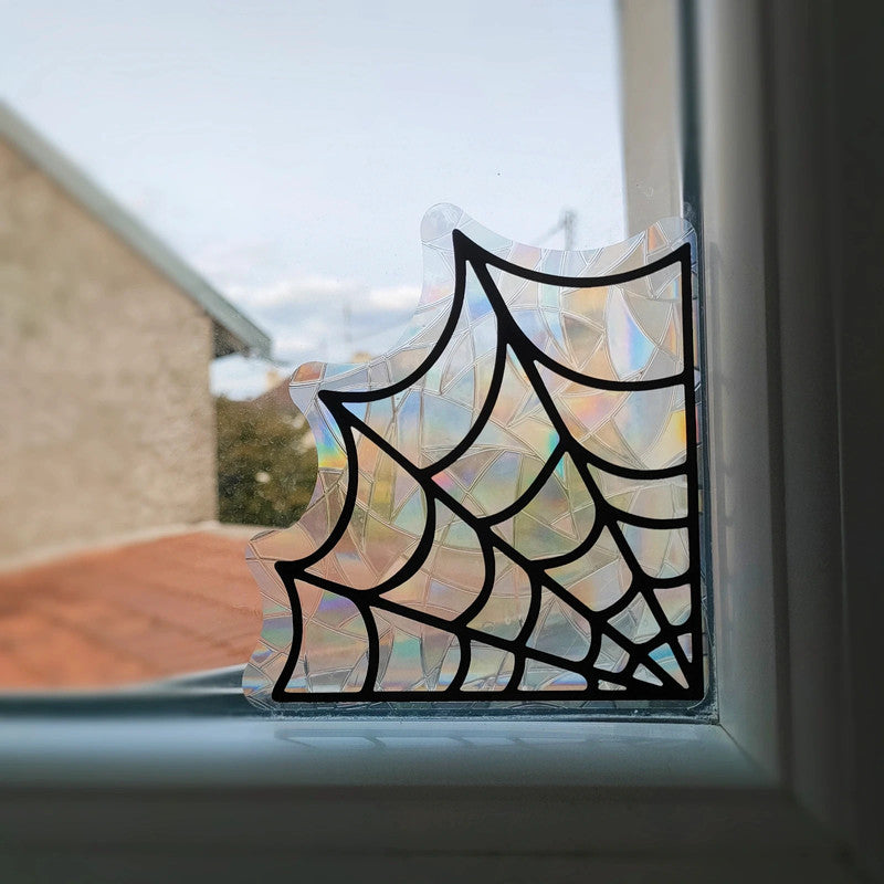 Suncatcher stickers d'angle toile d'araignée