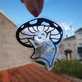 Suncatcher stickers Champignon qui danse