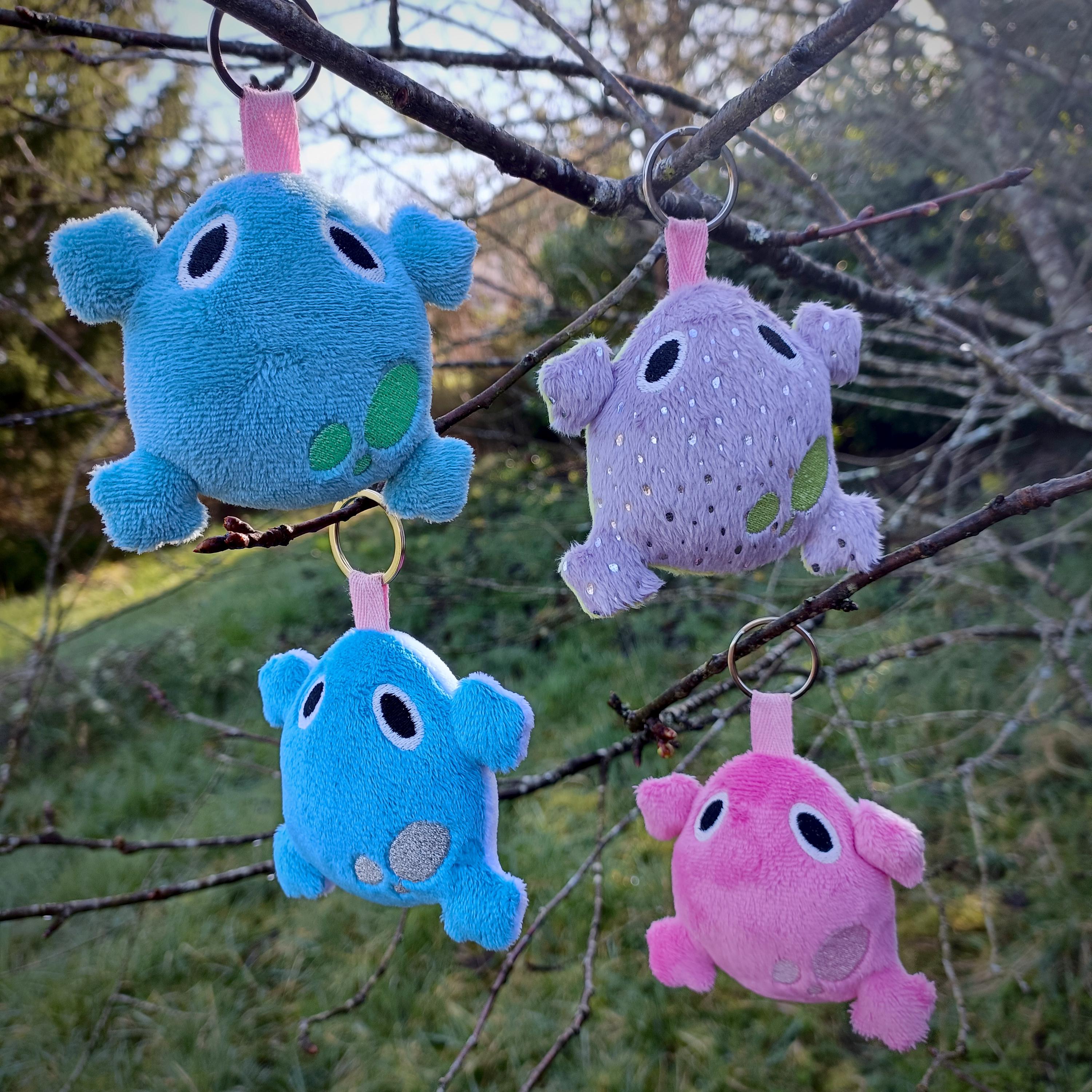 Porte-clé Peluche Grenouille  – sur mesure
