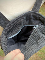 Sac requin-baleine en velours côtelé  - sur mesure