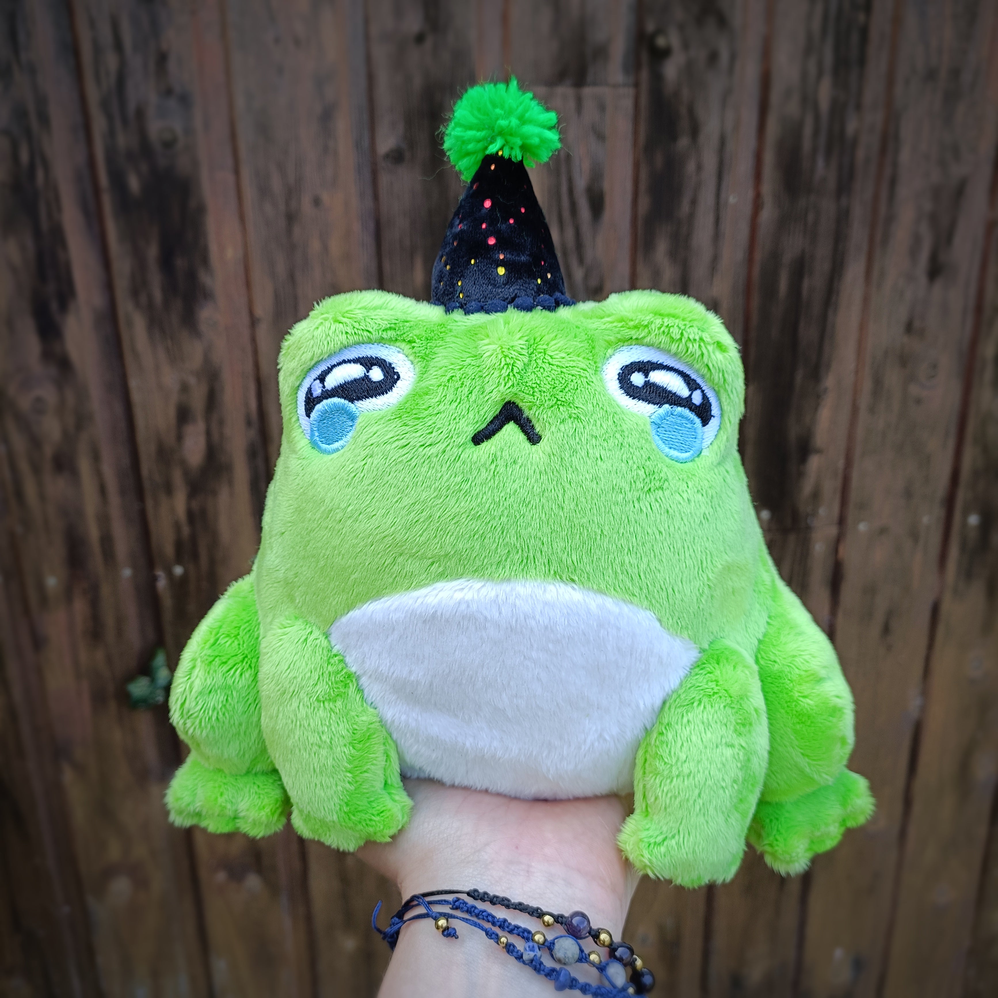 Peluche grenouille Joyeux anniversaire