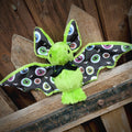 Peluche chauve souris Oeil d'halloween vert