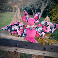 Peluche chauve souris Fleurs japonaise rose