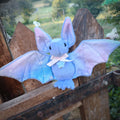 Peluche chauve souris Bleu lavande et étoile